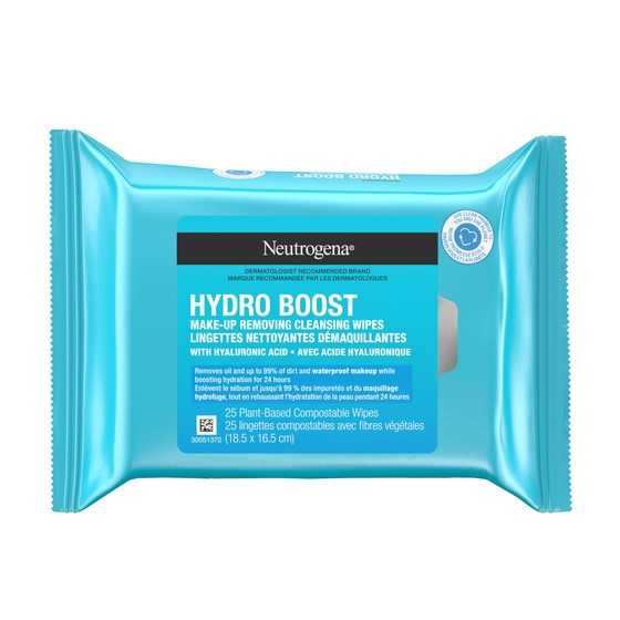 Neutrogena® Hydro Boost Make-up Removing Cleansing Wipes with Hyaluronic Acid