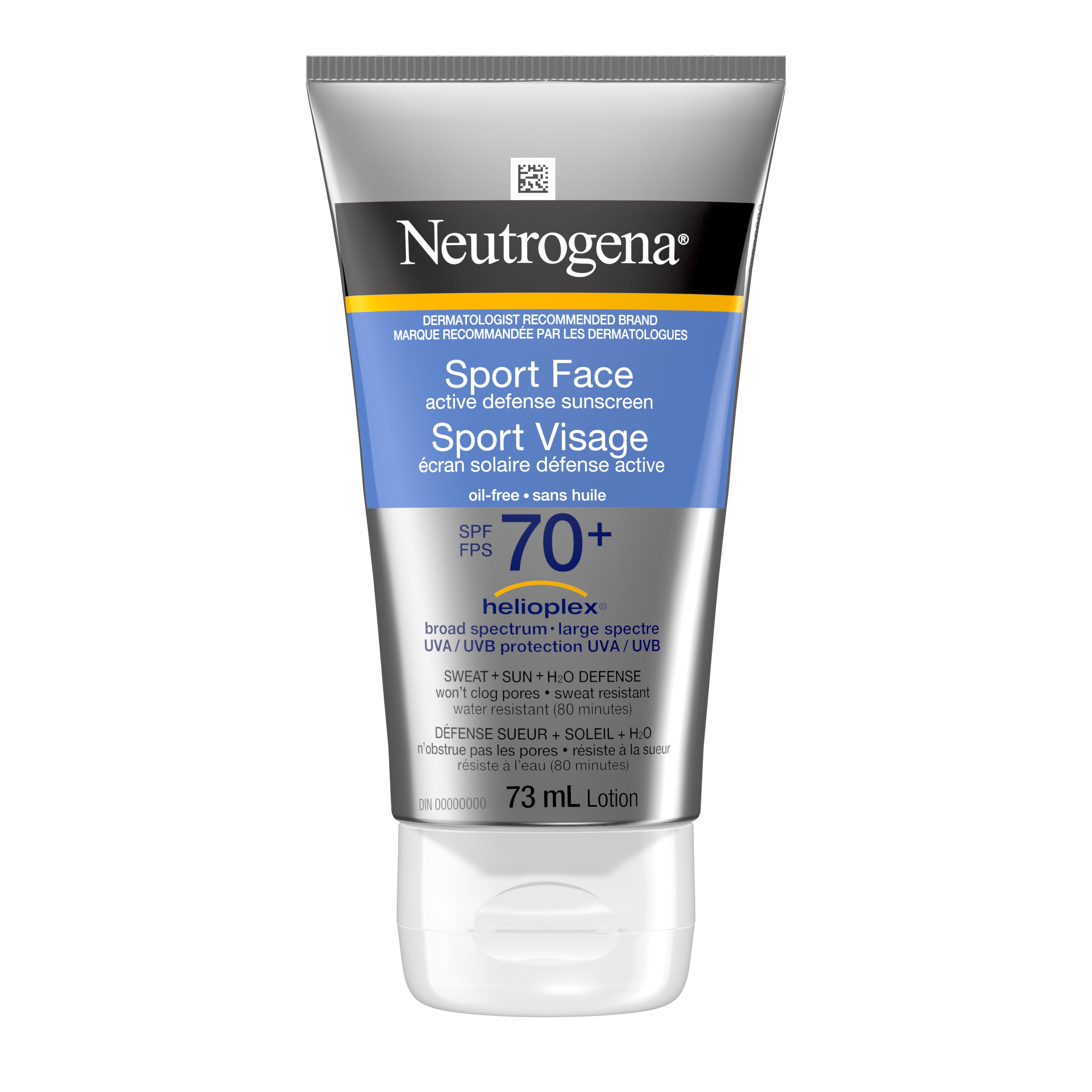 Neutrogena Sport Face Oil-Free Lotion Sunscreen Broad Spectrum SPF 70+, 73mL