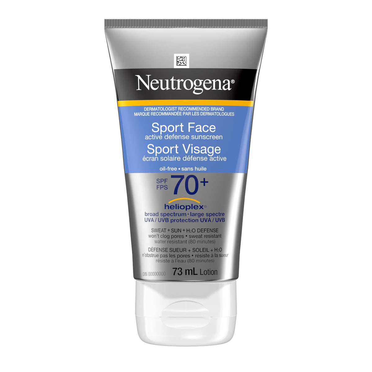 Neutrogena Sport Face Oil-Free Lotion Sunscreen Broad Spectrum SPF 70+, 73mL