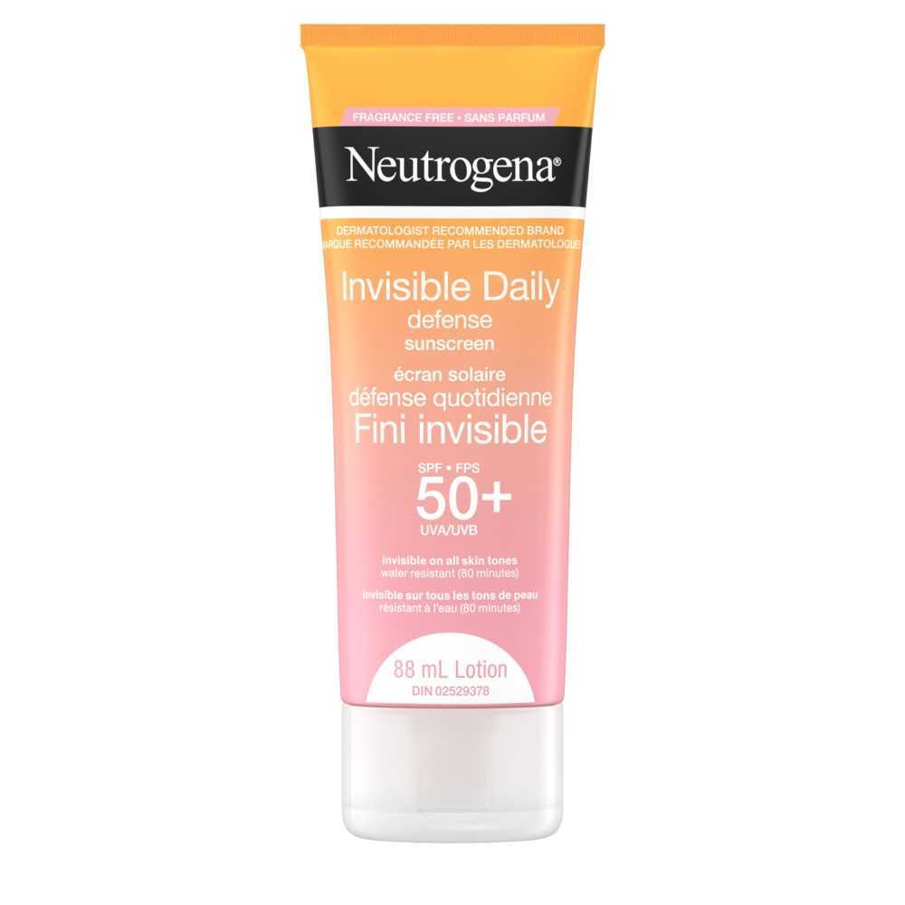 Neutrogena® Invisible Daily Defense Fragrance Free Sunscreen Lotion SPF 50+