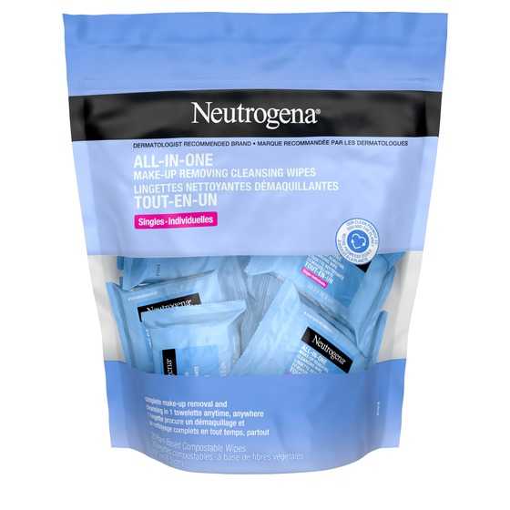 Neutrogena® All-in-one Make-up Removing Cleansing Wipes, Singles